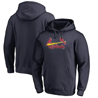 St. Louis Cardinals Fanatics Branded Official Wordmark Fitted Pullover Hoodie - Navy