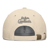 Men's Fanatics Cream St. Louis Cardinals Front Office Leather Patch Adjustable Hat