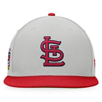 Men's Fanatics Gray/Red St. Louis Cardinals Glory Days Two-Tone Snapback Hat