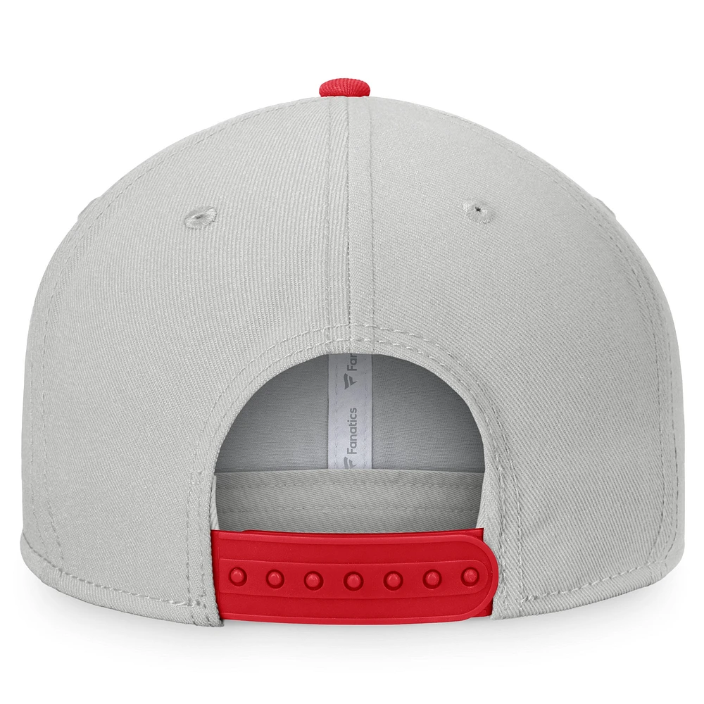 Men's Fanatics Gray/Red St. Louis Cardinals Glory Days Two-Tone Snapback Hat