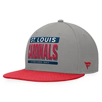 Men's Fanatics Gray/Red St. Louis Cardinals Line Drive Two-Tone Snapback Hat