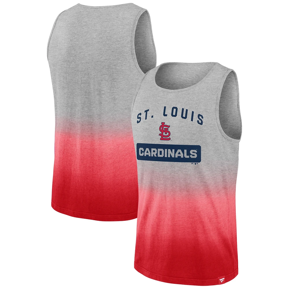 Débardeur Notre Année Fanatics Gris/Rouge St. Louis Cardinals pour hommes