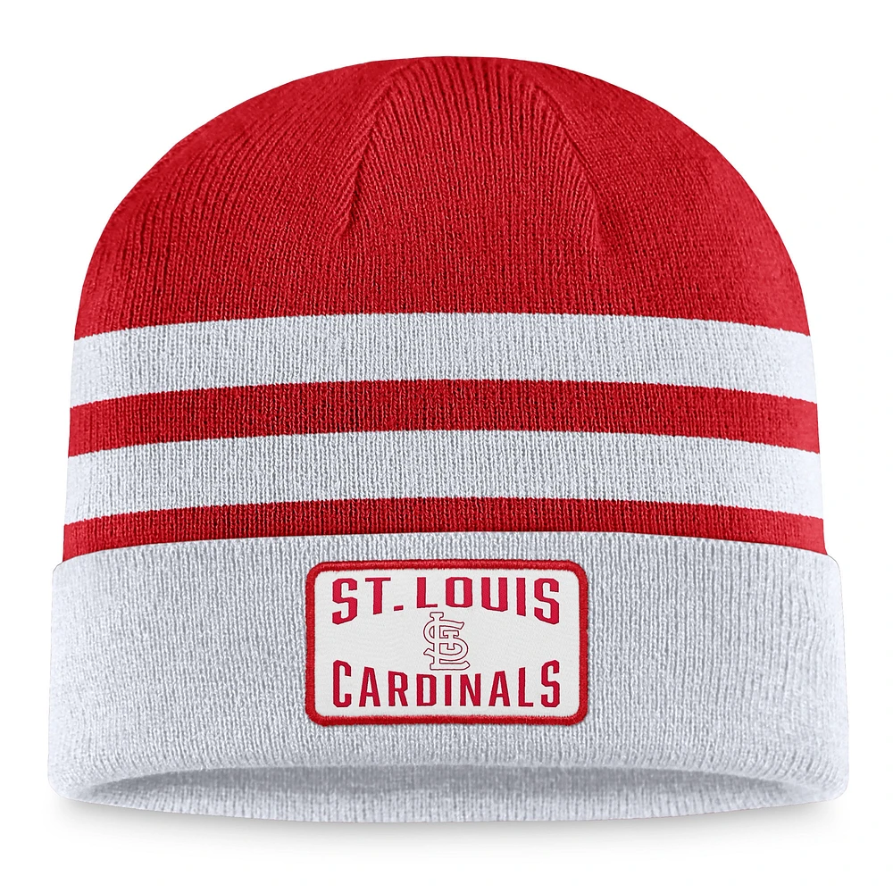 Bonnet en tricot à revers Fanatics gris St. Louis Cardinals pour hommes