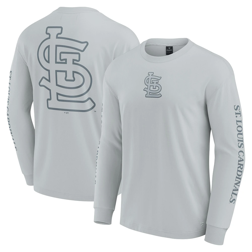 T-shirt à manches longues gris fanatiques pour hommes St. Louis Cardinals Elements Strive