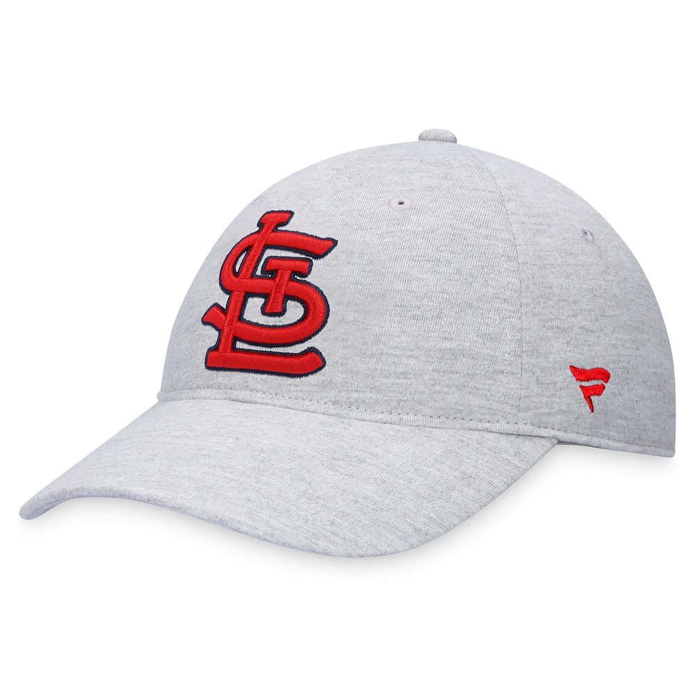 Casquette réglable avec logo Fanatics Heather Grey St. Louis Cardinals pour hommes