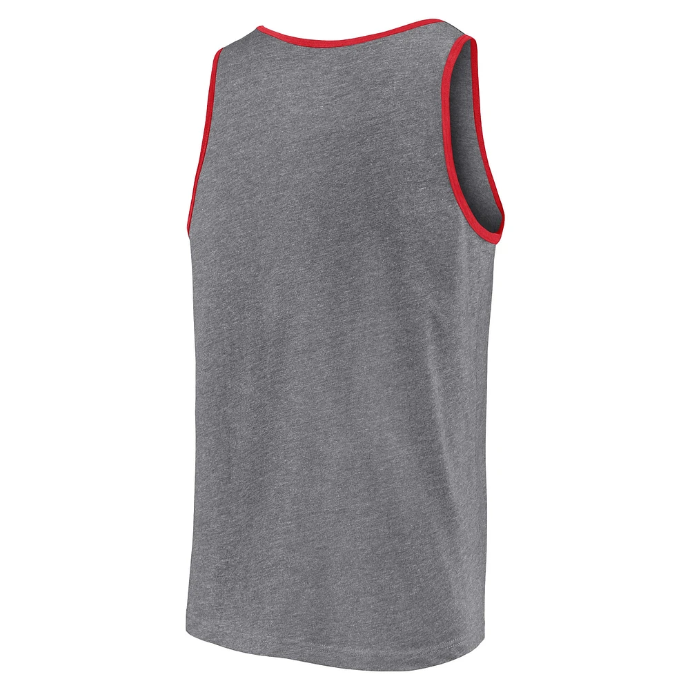 Men's Fanatics  Heather Gray St. Louis Cardinals Primary Tank Top