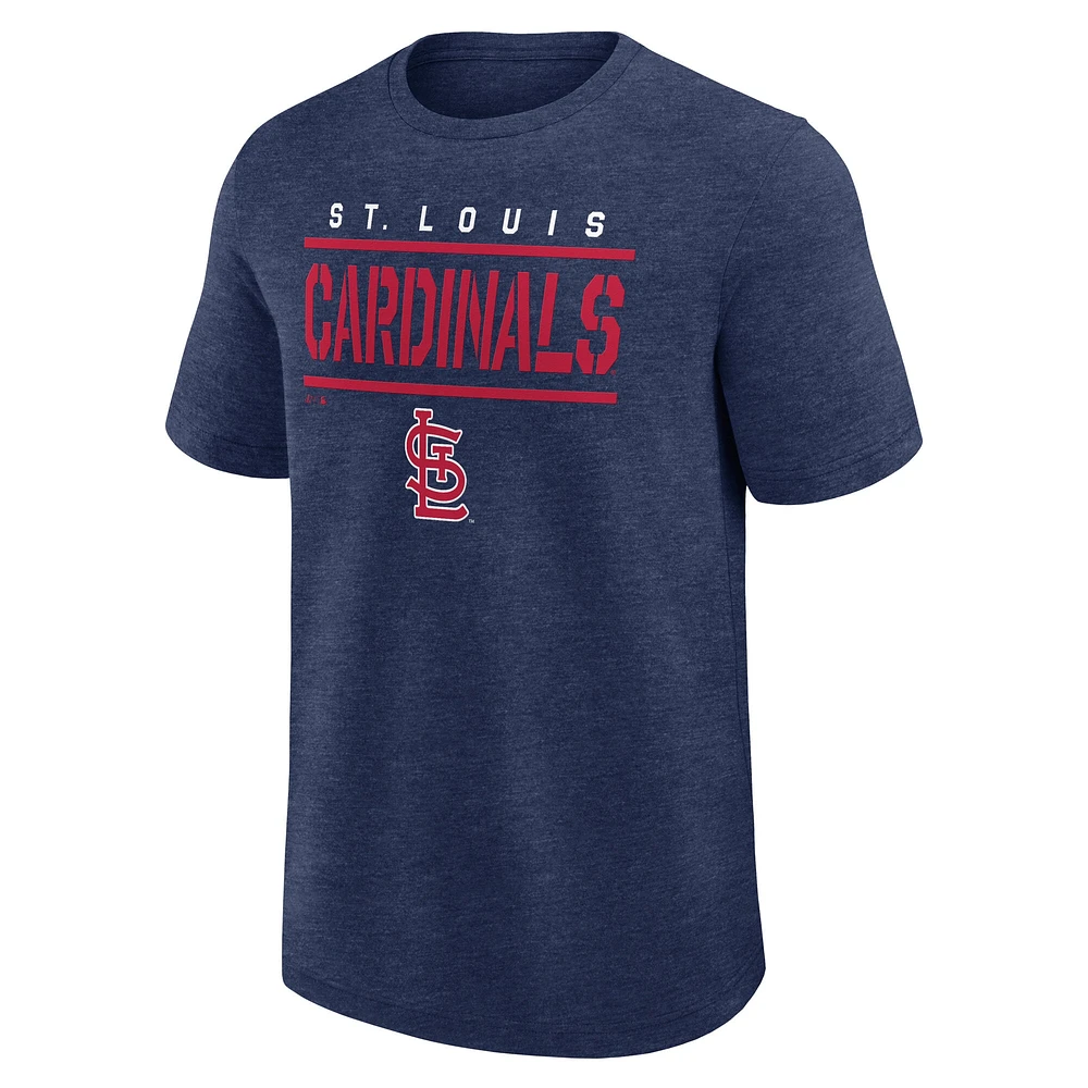 Men's Fanatics Heather Navy St. Louis Cardinals Top Notch T-Shirt