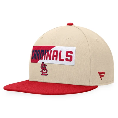 Casquette Snapback Cycle Snapback Fanatics Kaki/Rouge St. Louis Cardinals pour hommes