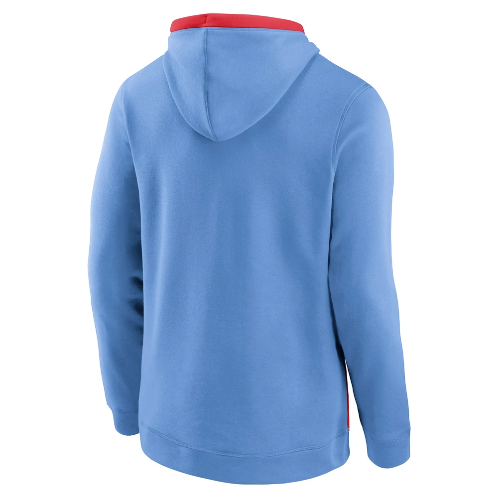 Sweat à capuche True Classics Fanarama bleu clair pour homme des Cardinals de St. Louis