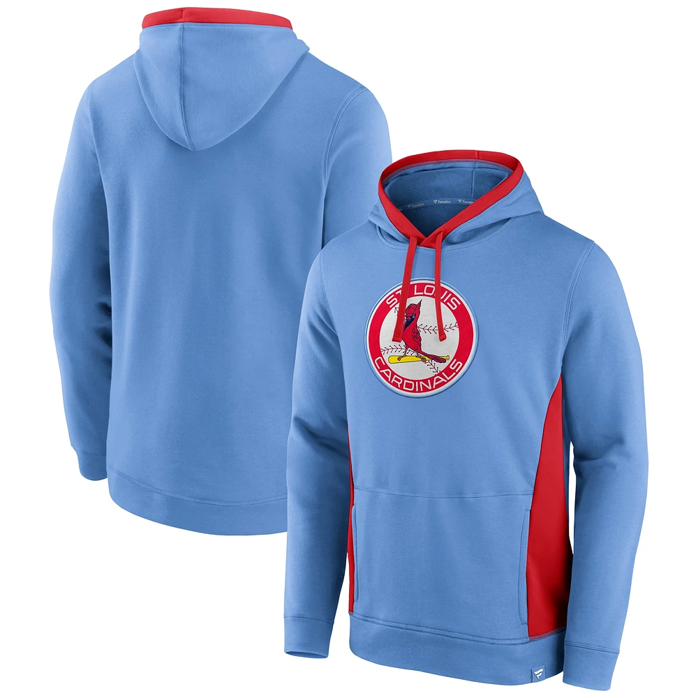 Sweat à capuche True Classics Fanarama bleu clair pour homme des Cardinals de St. Louis