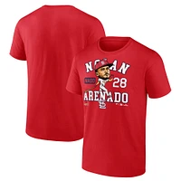 T-shirt rouge caricature de la ville natale des Cardinals St. Louis Fanatics Nolan Arenado pour hommes