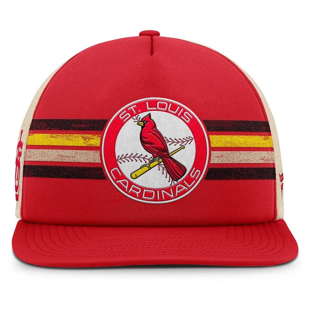 Men's Fanatics Red/Natural St. Louis Cardinals Cooperstown Collection Powers Snapback Hat