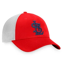 Casquette Snapback Core Trucker Fanatics rouge/blanc St. Louis Cardinals Cooperstown Collection pour hommes