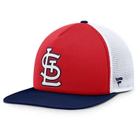 Casquette snapback en mousse fondamentale rouge/blanc St. Louis Cardinals Fanatics pour hommes