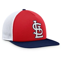 Casquette snapback en mousse fondamentale rouge/blanc St. Louis Cardinals Fanatics pour hommes