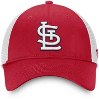 Casquette réglable de camionneur non structurée Fanatics rouge/blanc St. Louis Cardinals Team Core pour hommes
