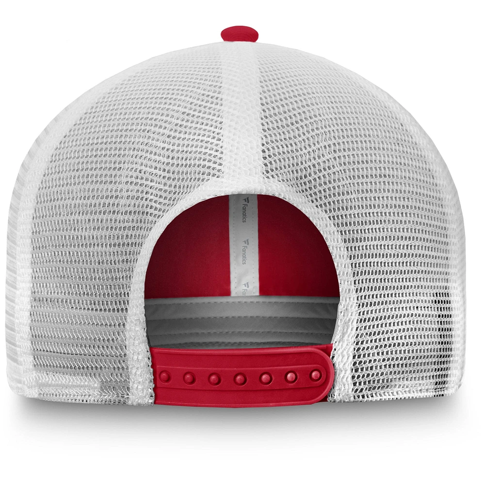Casquette réglable de camionneur non structurée Fanatics rouge/blanc St. Louis Cardinals Team Core pour hommes