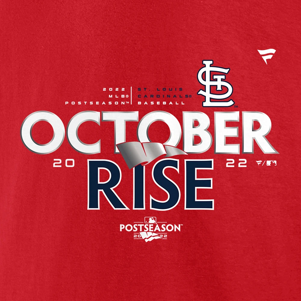 T-shirt rouge Fanatics St. Louis Cardinals 2022 pour hommes, vestiaire des séries éliminatoires