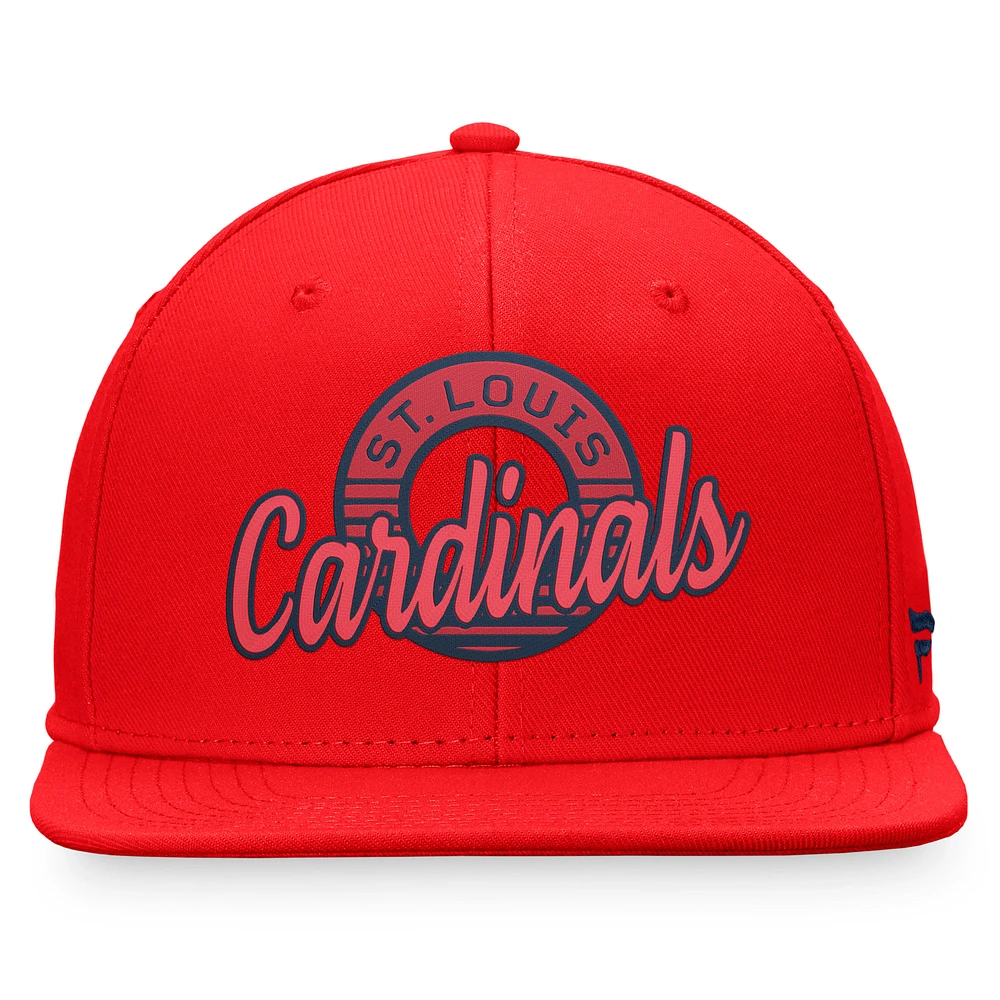 Casquette Snapback rouge Fanatics St. Louis Cardinals Circle Script pour hommes