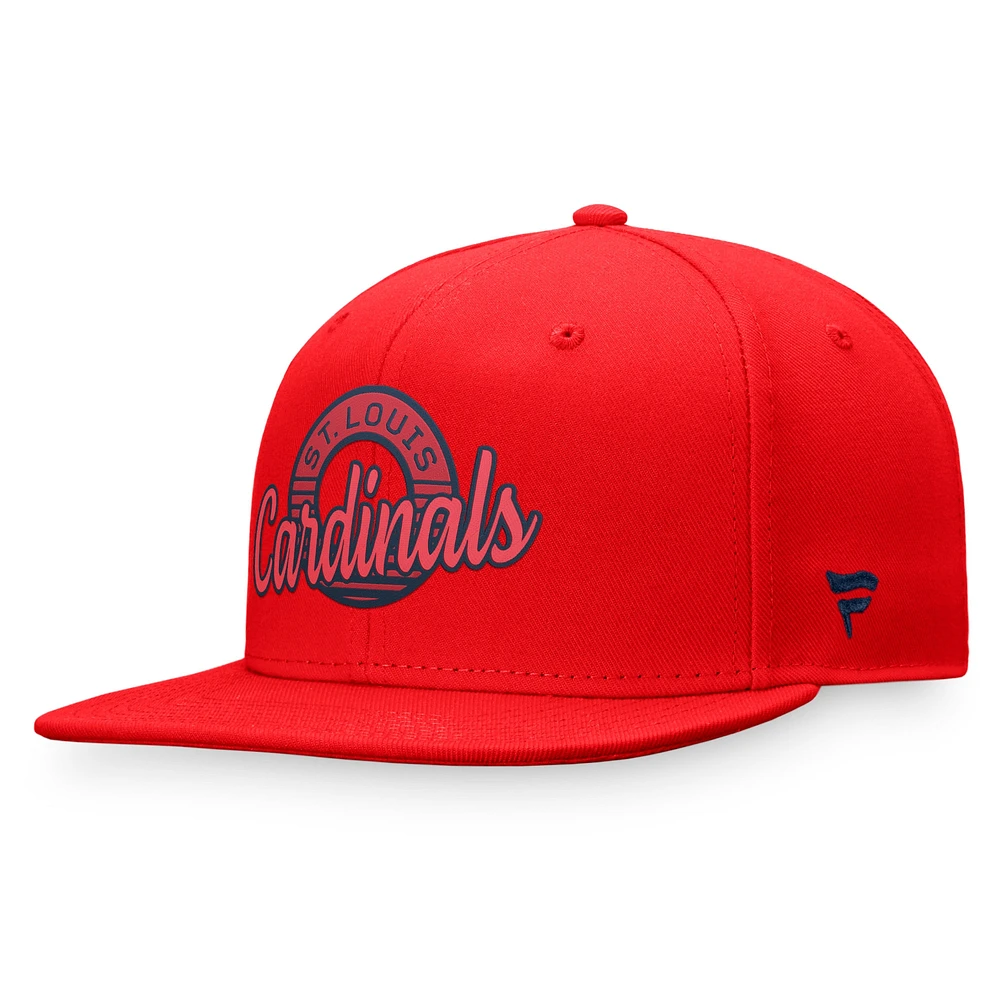 Casquette Snapback rouge Fanatics St. Louis Cardinals Circle Script pour hommes