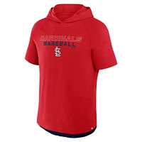 Men's Fanatics Red St. Louis Cardinals Clubhouse Optimal Play Raglan Hoodie T-Shirt