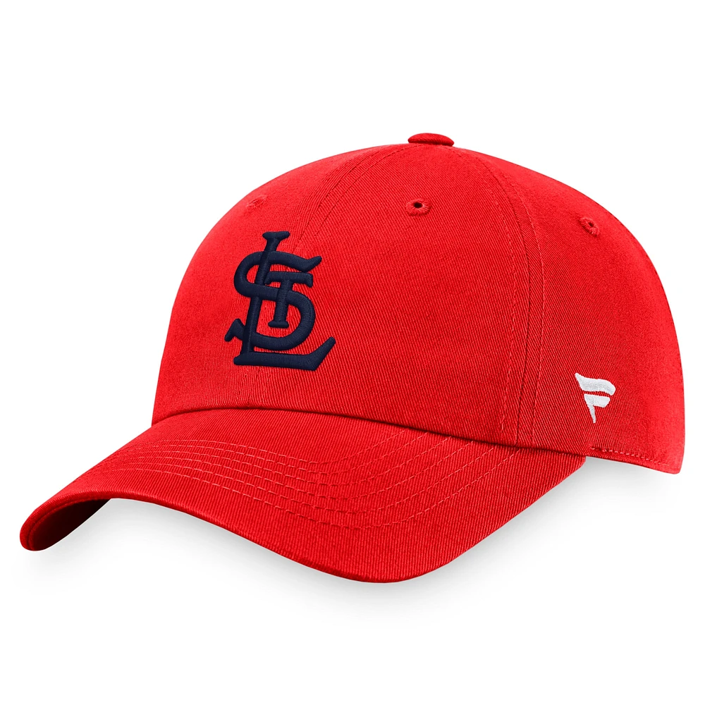 Casquette réglable Fanatics Red St. Louis Cardinals Cooperstown Collection Core pour hommes