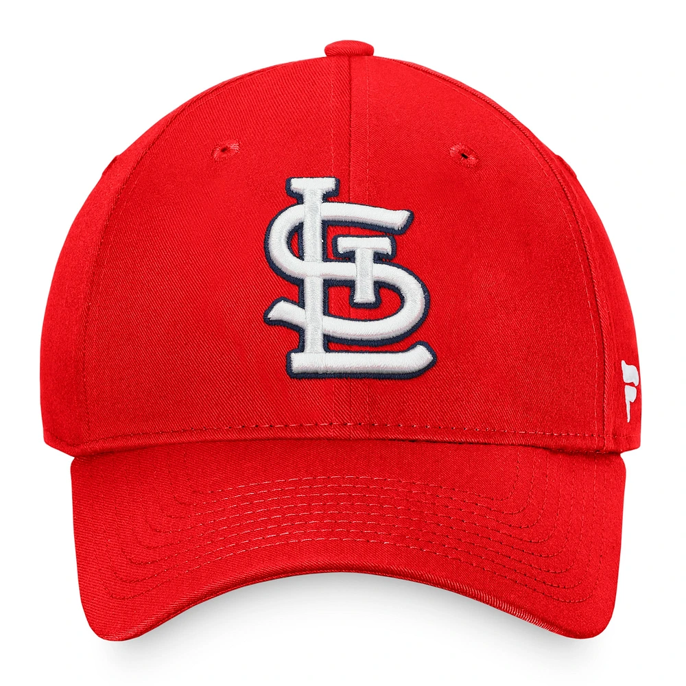 Casquette réglable Fanatics Red St. Louis Cardinals Core pour hommes