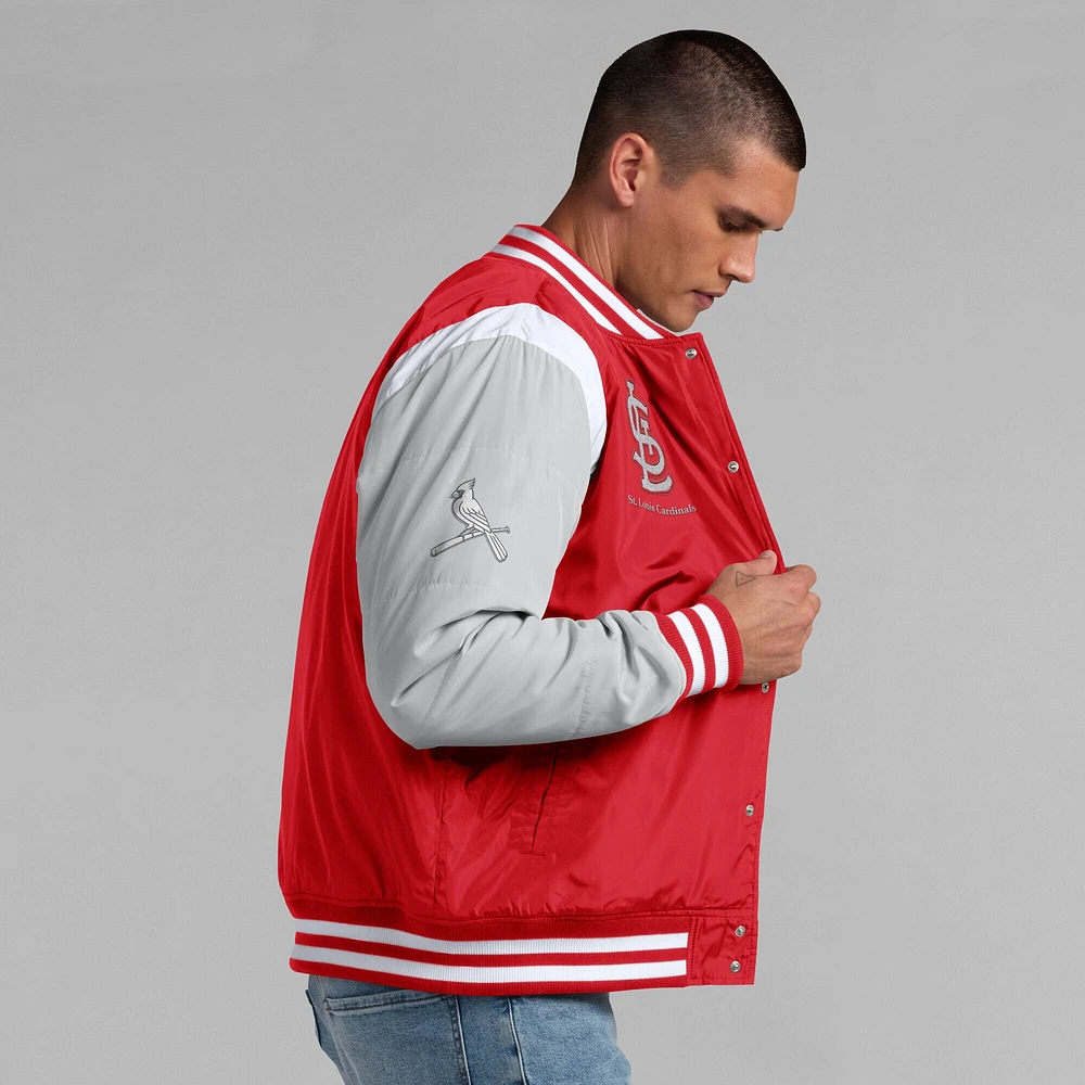 Veste à boutons-pression intégrale Elements Elite de St. Louis Cardinals Fanatics pour homme, rouge