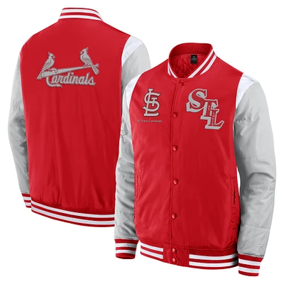 Veste à boutons-pression intégrale Elements Elite de St. Louis Cardinals Fanatics pour homme, rouge