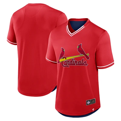 T-shirt à col en V pour homme Fanatics Red St. Louis Cardinals Fantastic Finish