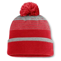 Bonnet en tricot à revers dégradé fondamental avec pompon pour hommes Fanatics Red St. Louis Cardinals