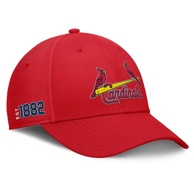 Casquette Flex Fundamental Tag pour hommes de la marque Fanatics Red St. Louis Cardinals