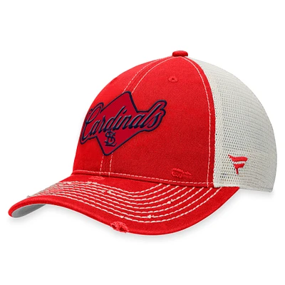 Casquette Snapback Heritage Trucker Fanatics rouge St. Louis Cardinals pour hommes