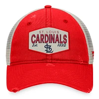 Casquette réglable de camionneur avec patch rouge St. Louis Cardinals Fanatics pour hommes