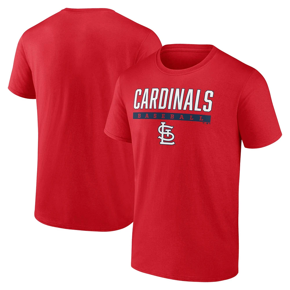 T-shirt Power Hit Fanatics rouge pour hommes des Cardinals de St. Louis