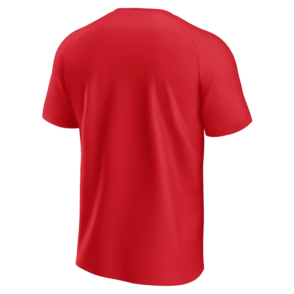 Men's Fanatics  Red St. Louis Cardinals Raglan T-Shirt