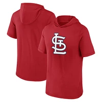 Men's Fanatics Red St. Louis Cardinals Short Sleeve Hoodie T-Shirt