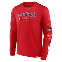 T-shirt rouge à manches longues Fanatics St. Louis Cardinals Strike the Goal pour hommes