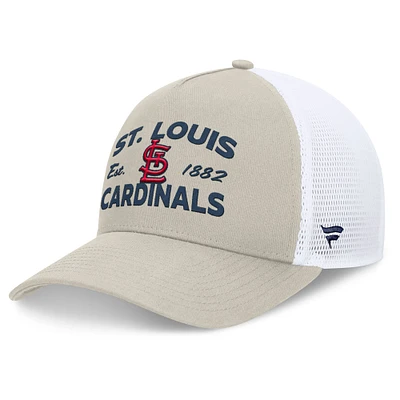 Casquette réglable de camionneur A-Frame Stone St. Louis Cardinals Fanatics pour hommes