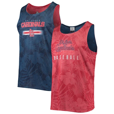 St. Louis Cardinals FOCO Floral Reversible Mesh Tank Top - Red