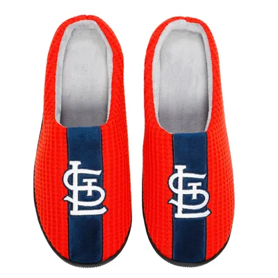 St. Louis Cardinals FOCO Team Stripe Memory Foam Slide Slippers - Red