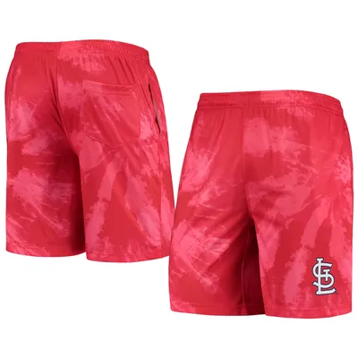 St. Louis Cardinals FOCO Tie-Dye Training Shorts - Red