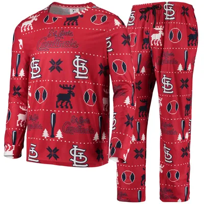 St. Louis Cardinals FOCO Ugly Pajama Set - Red