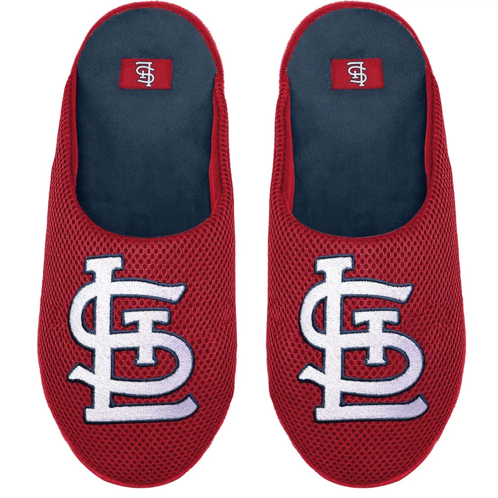 St. Louis Cardinals FOCO Big Logo Colorblock Mesh Slippers