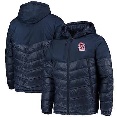 Blouson matelassé zippé intégral G-III Sports by Carl Banks pour homme, bleu marine St. Louis Cardinals Storm