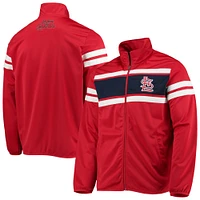 Men's G-III Sports by Carl Banks Red/Navy St. Louis Cardinals Power Pitcher Full-Zip Track Jacket