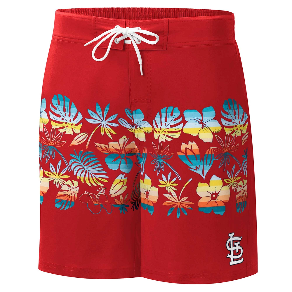 Short de bain Breeze Volley des Cardinals de Saint-Louis G-III Sports by Carl Banks rouge pour homme