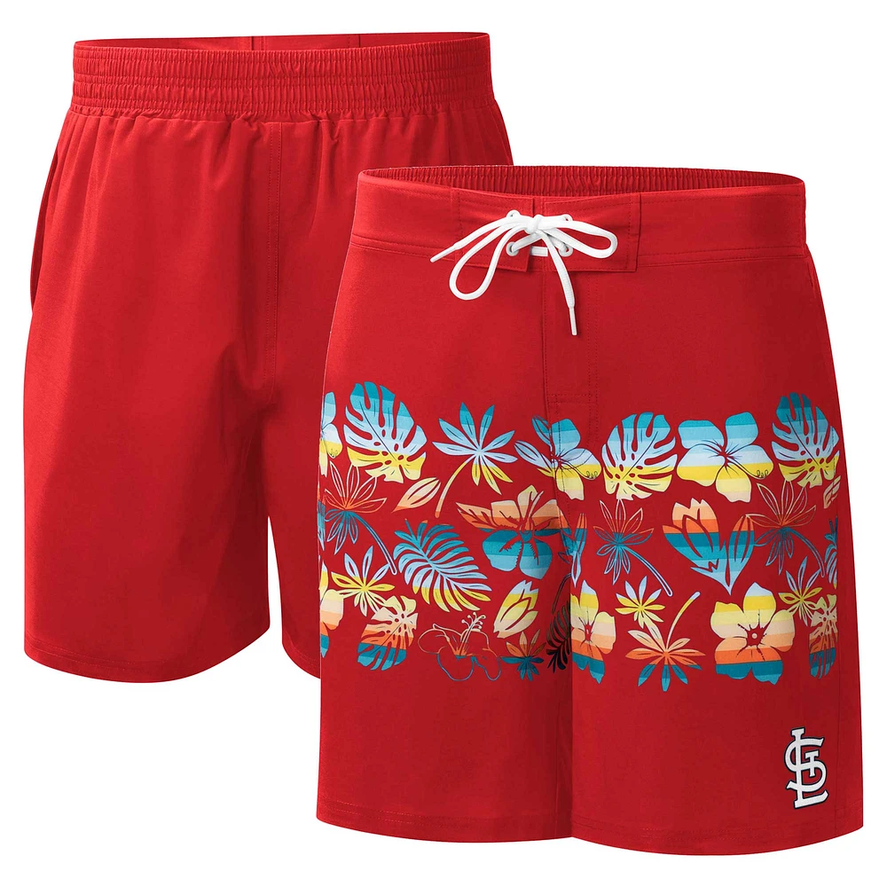 Short de bain Breeze Volley des Cardinals de Saint-Louis G-III Sports by Carl Banks rouge pour homme