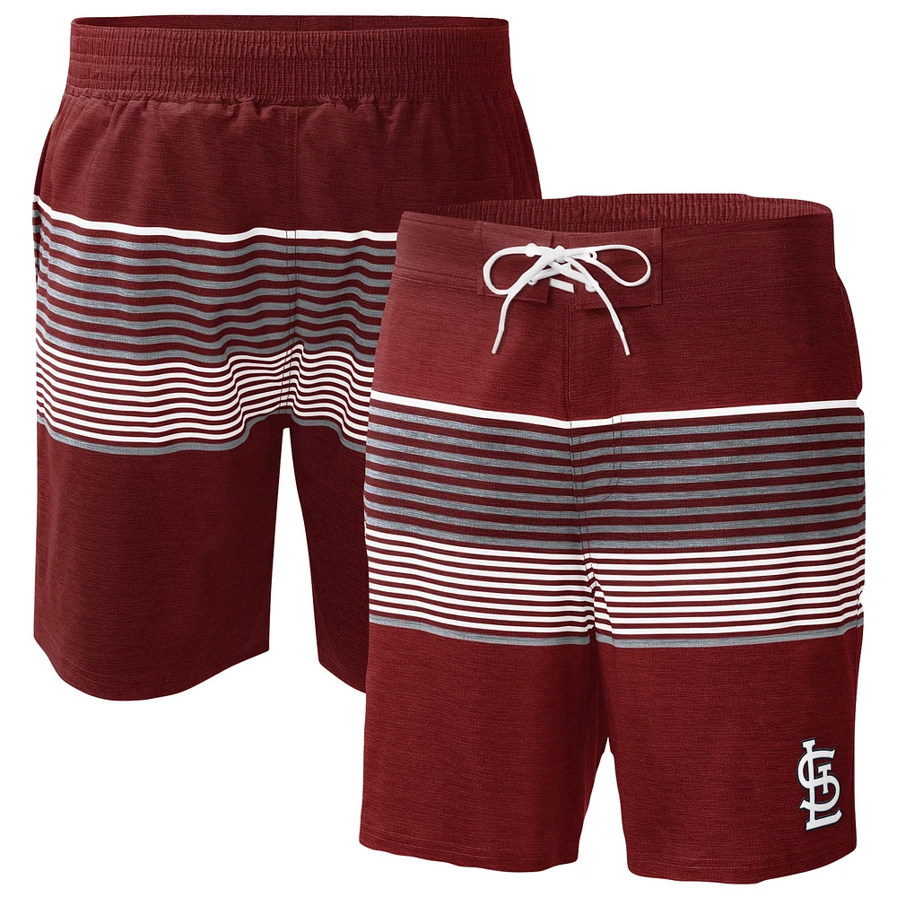 Short de bain Coastline Volley G-III Sports by Carl Banks rouge pour homme des Cardinals St. Louis