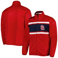 Veste de survêtement entièrement zippée pour hommes G-III Sports by Carl Banks Red St. Louis Cardinals Off Tackle